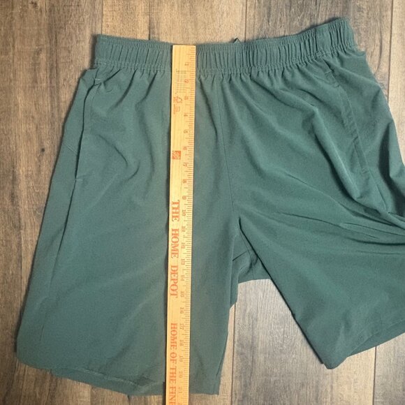 Vintage Adidas Mens Green Athletic Shorts Large Drawstring Elastic Waistband - Picture 6 of 8